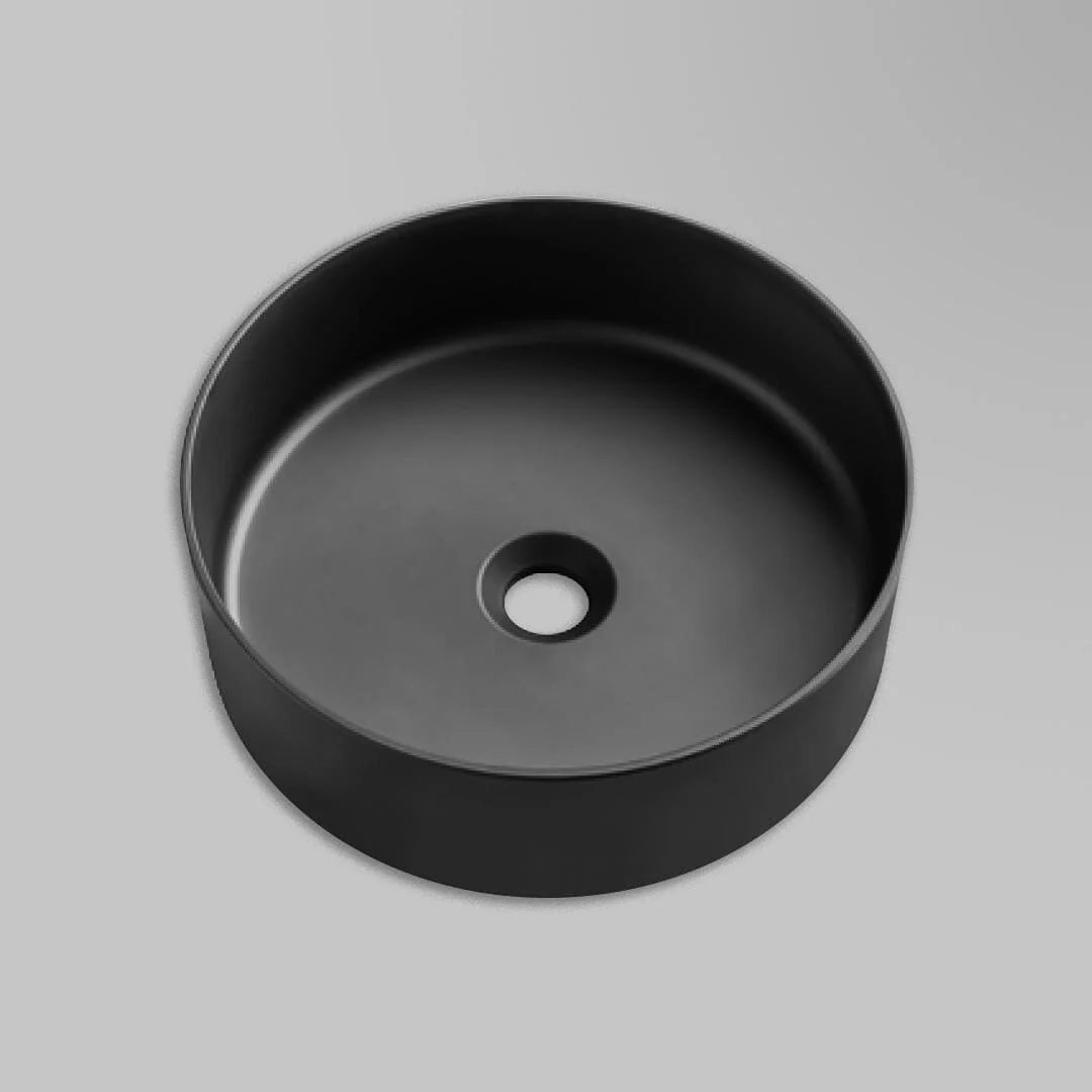 Aero Freestanding Small Vanity Warm Walnut + Black Solid Surface Basin - Image 4
