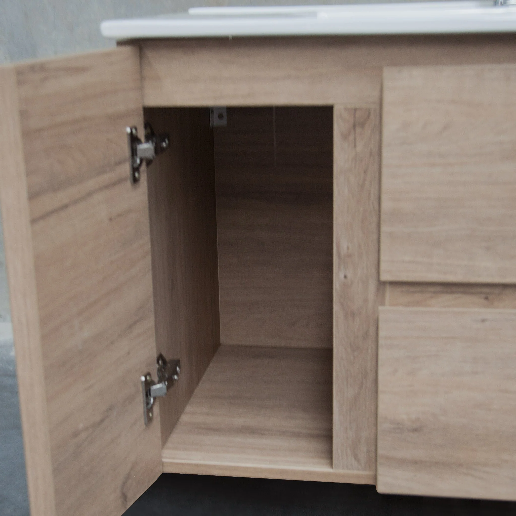 ALBANY 1500mm Oak Timber Wall Hung Vanity - Image 8
