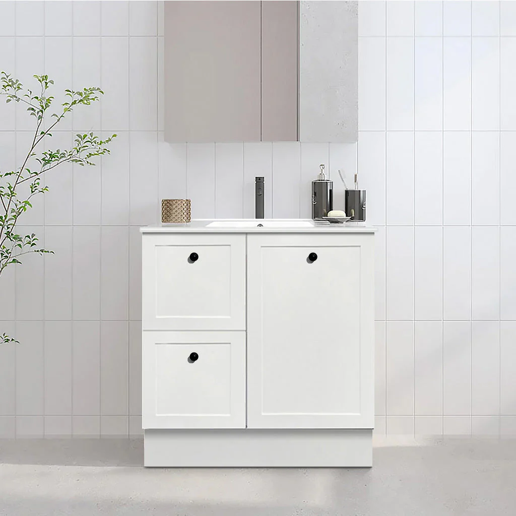 Clearance - AUSTIN 750mm Floor Standing Bathroom Vanity Left Hand Side - Image 5