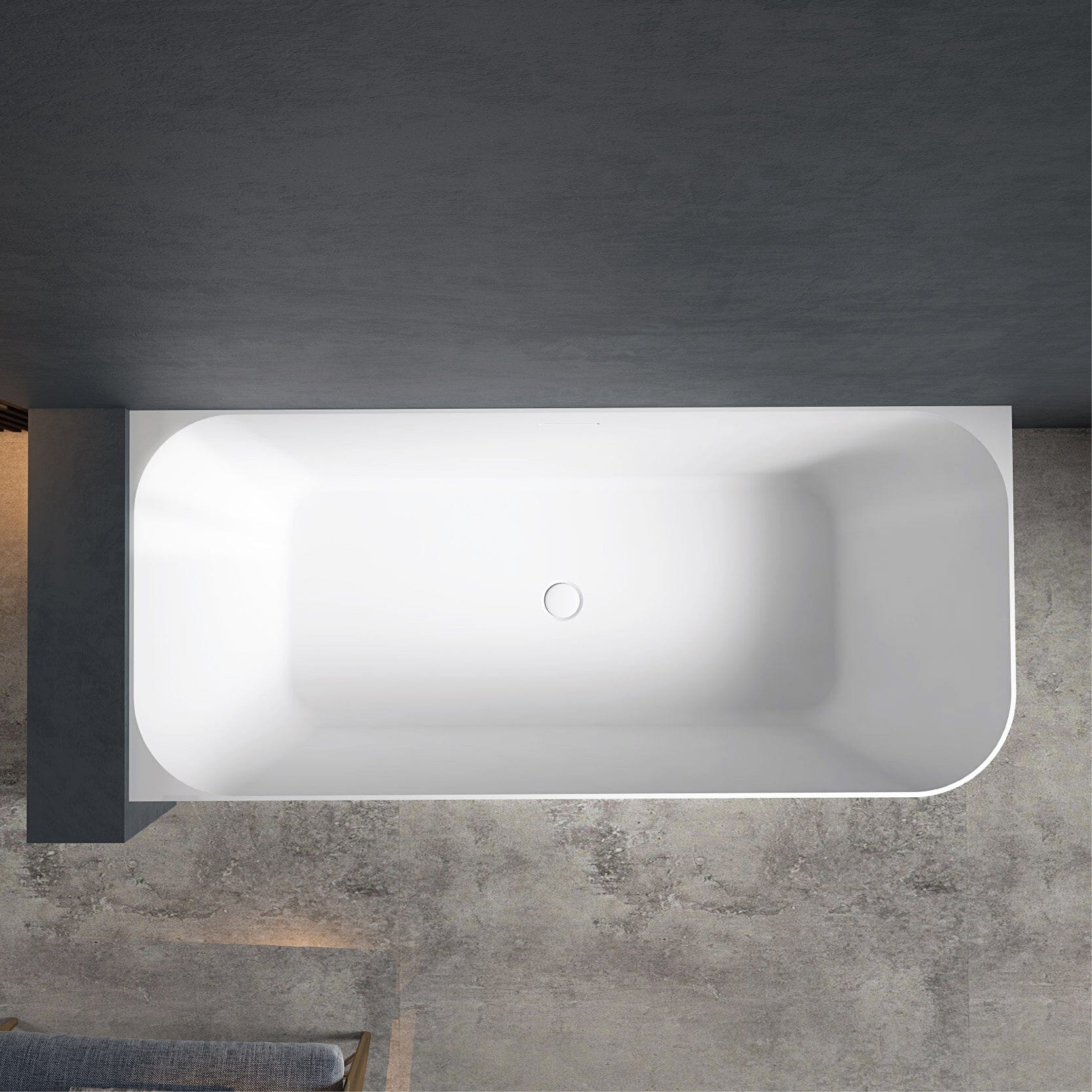 CLARA 1700mm Left Hand Corner Free Standing Bath Gloss White - Image 3