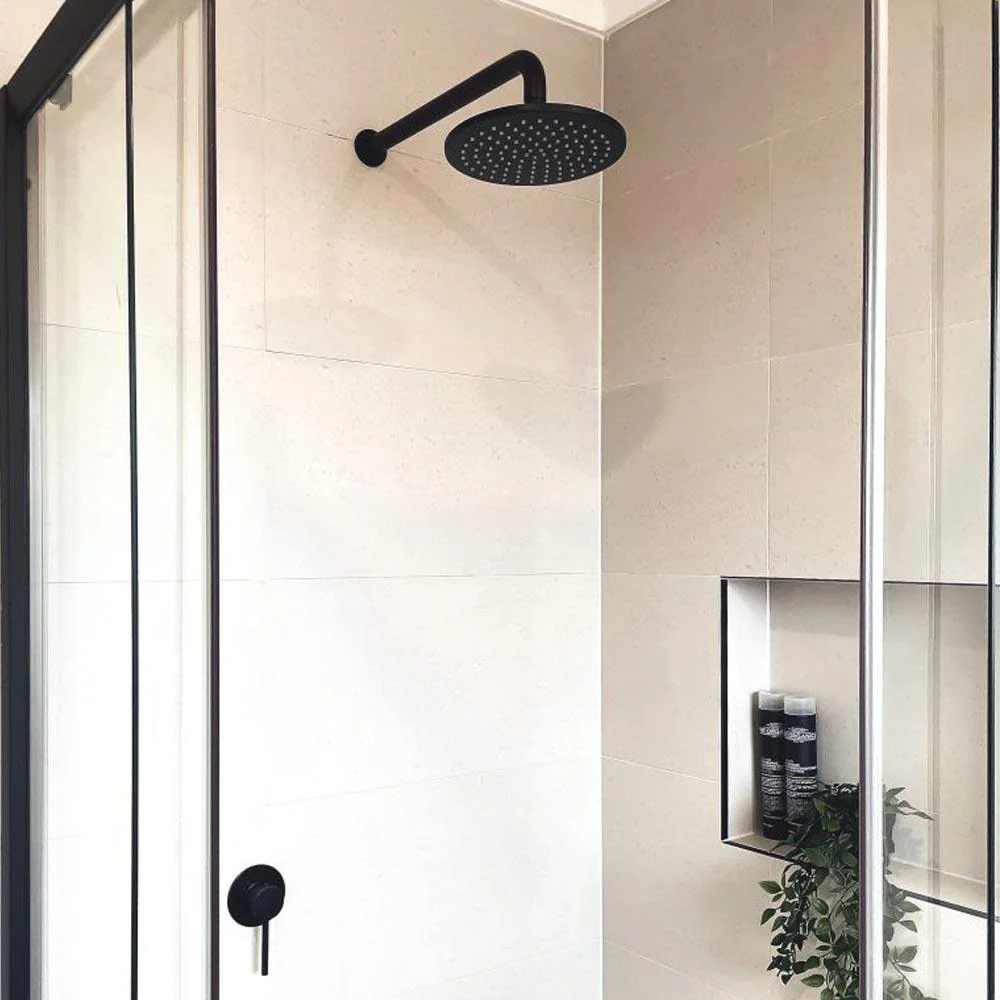 CLIO Wall Shower Arm 400mm Round Matte Black - Image 3