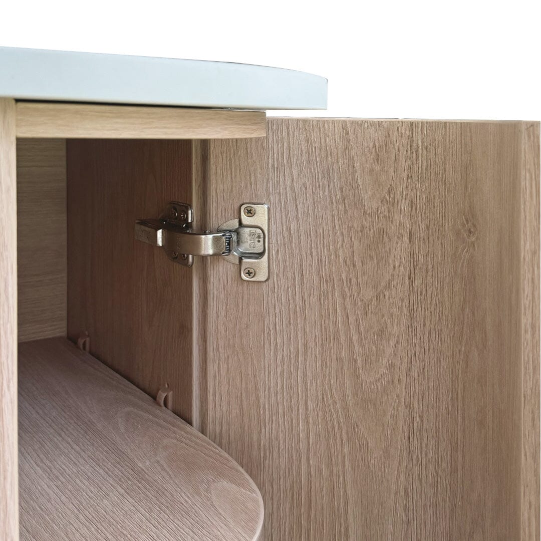Ellie 600mm Curved Timber Wall Hung Bathroom Vanity - Image 3
