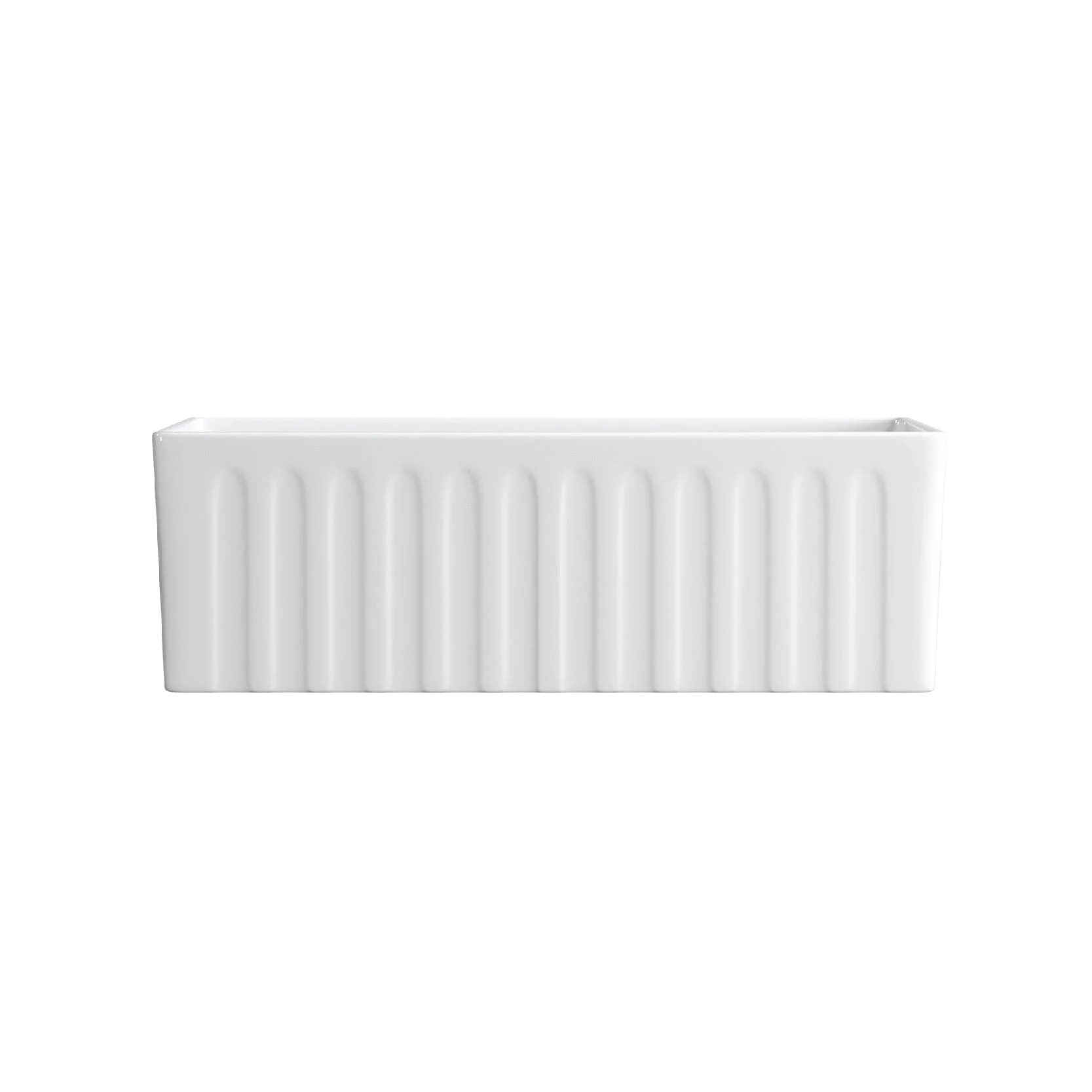 Belford 76 Fluted Farmhouse Kitchen Sink Single Bowl - Image 3