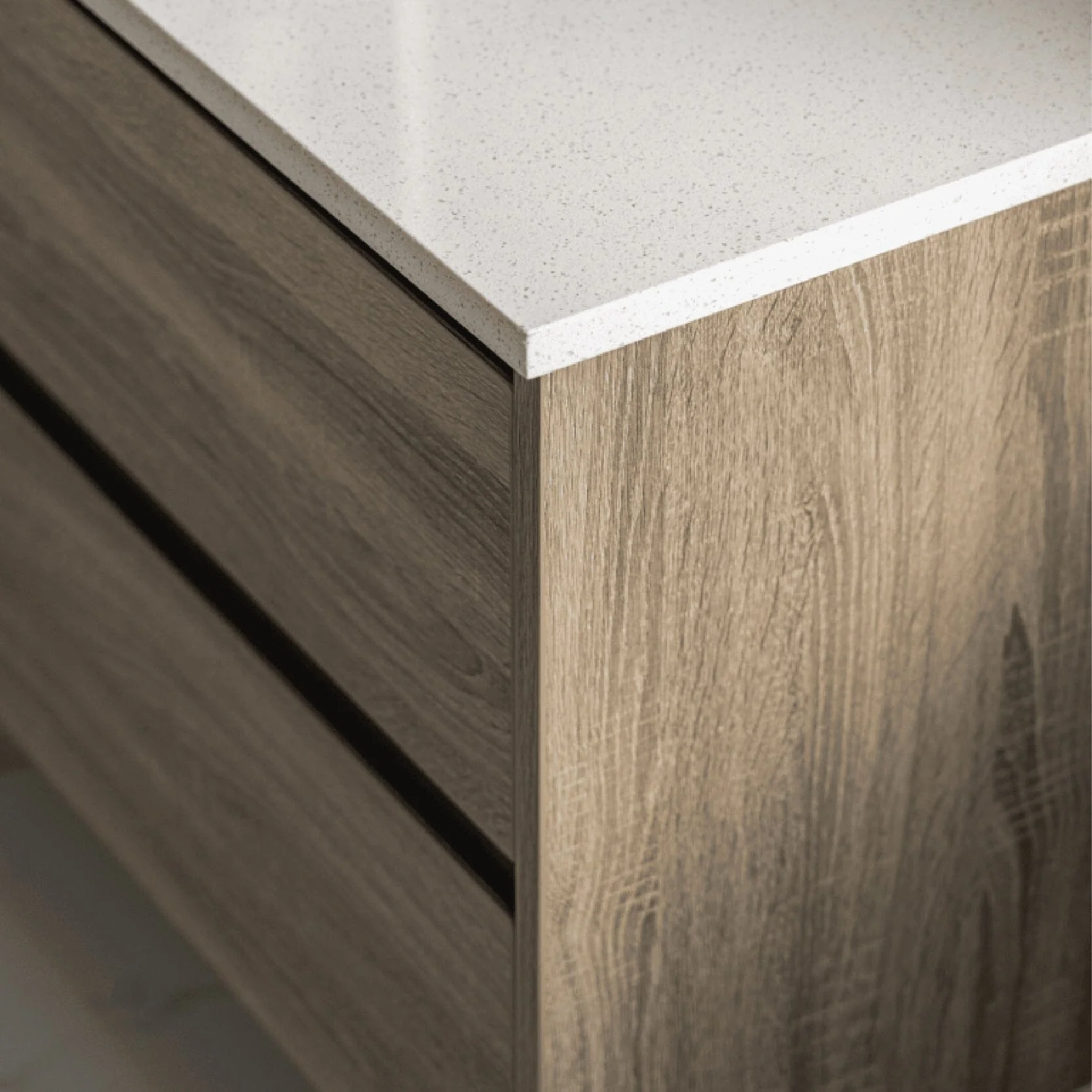 KRIS 1200mm Oak Timber Wall Hung Single Vanity - Image 3