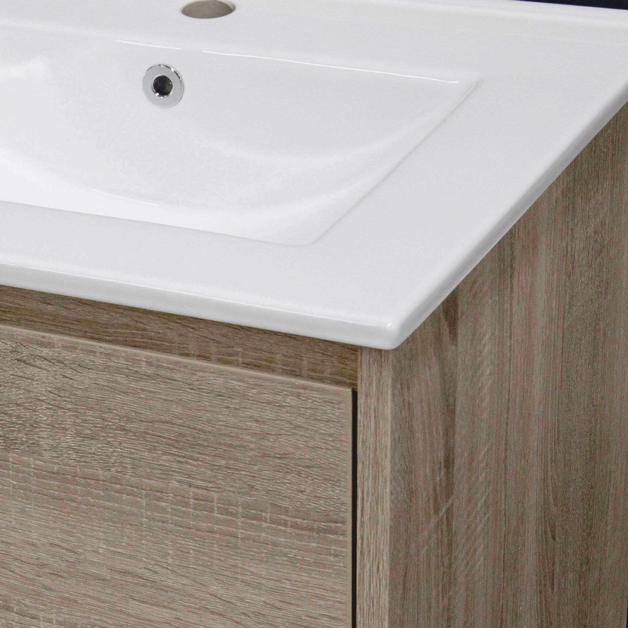 KRIS 1500mm Oak Timber Wall Hung Vanity - Image 3