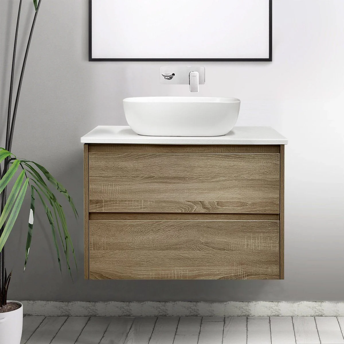 KRIS 750mm Timber Wall Hung Vanity - Image 4