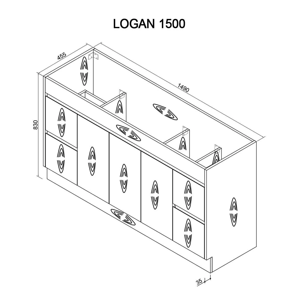 Clearance - LOGAN 1500mm Timber Bathroom Vanity - Image 8