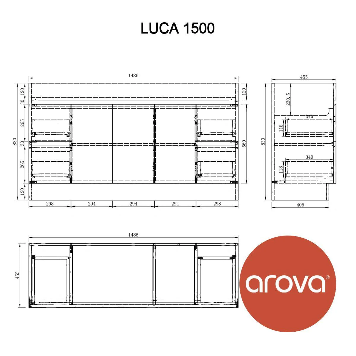 Clearance - LUCA 1500mm Floor Standing Bathroom Vanity - Image 13