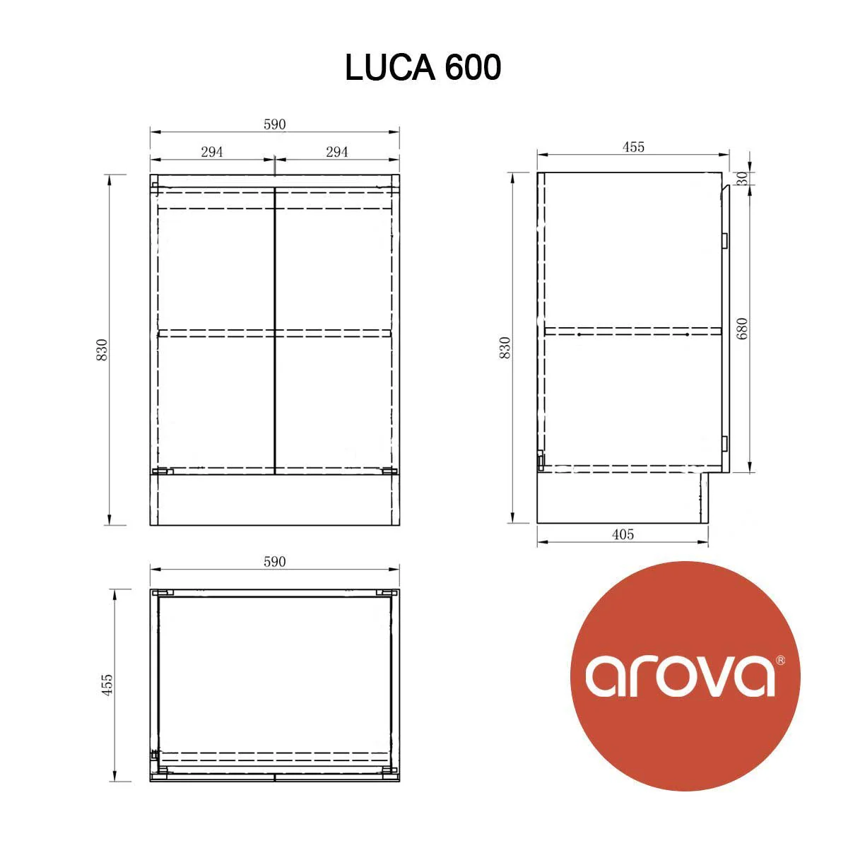 Clearance - LUCA 600mm Bathroom Vanity - Image 7