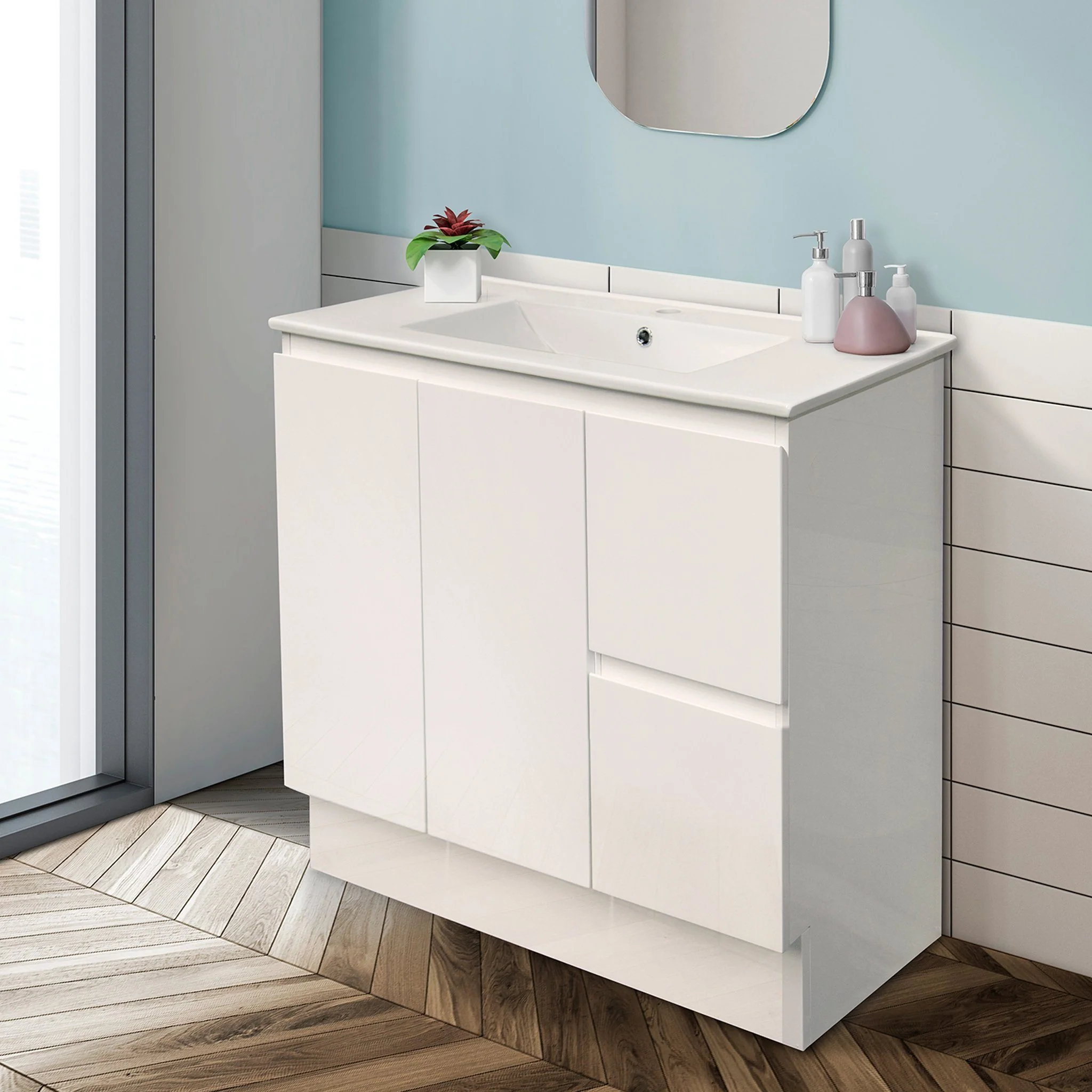 Clearance - LUCA 900mm Vanity Floor Standing Cabinet Right Hand Side - Image 4