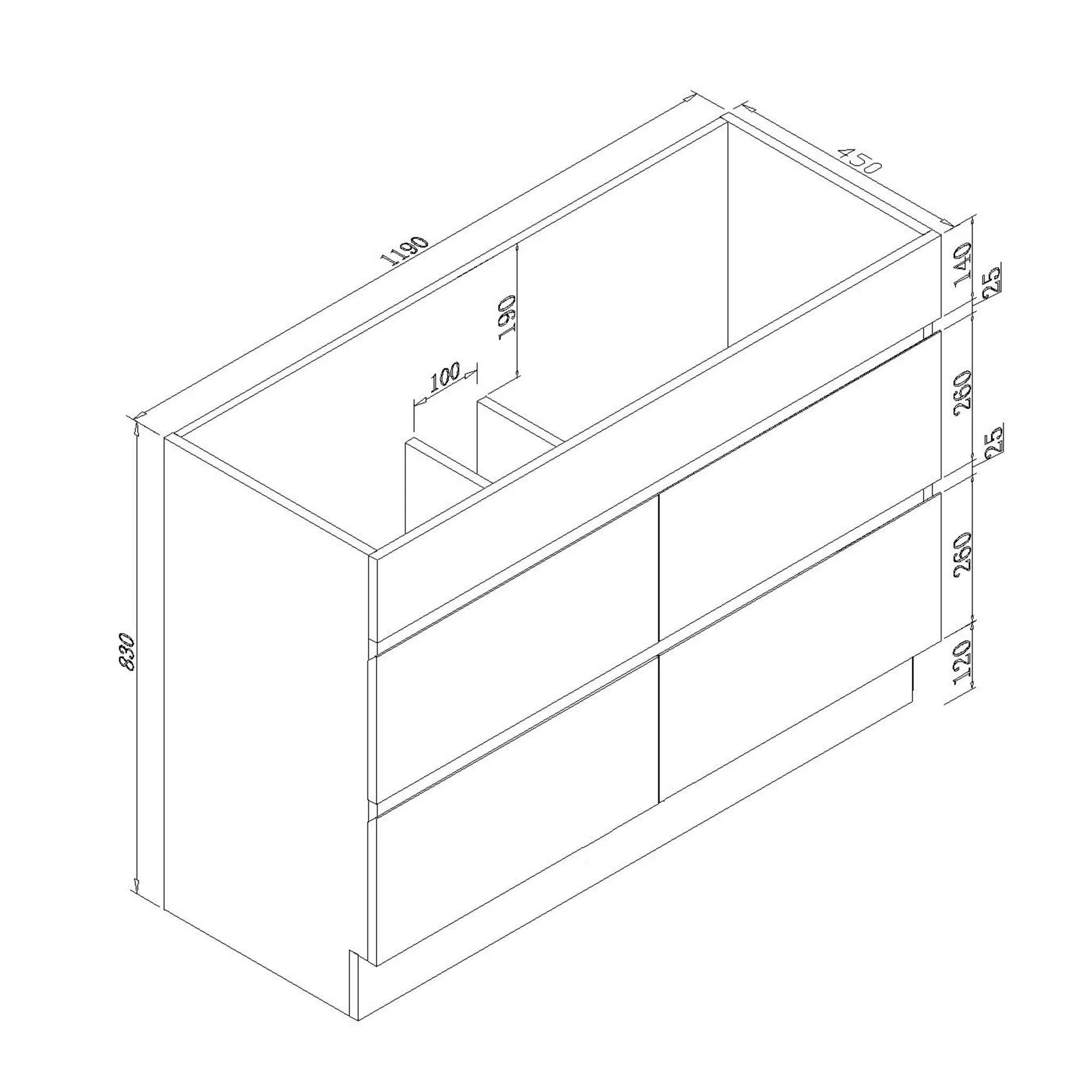 Clearance - Mia 1200mm Floor Standing Bathroom Vanity - Single Bowl - Image 12