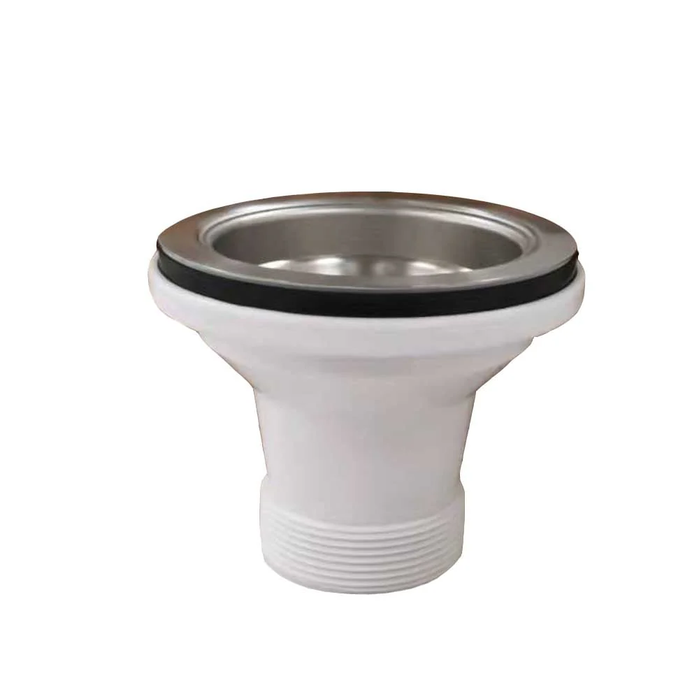 90mm Stainless steel Sink Basket Waste and Plug Brushed - Image 4